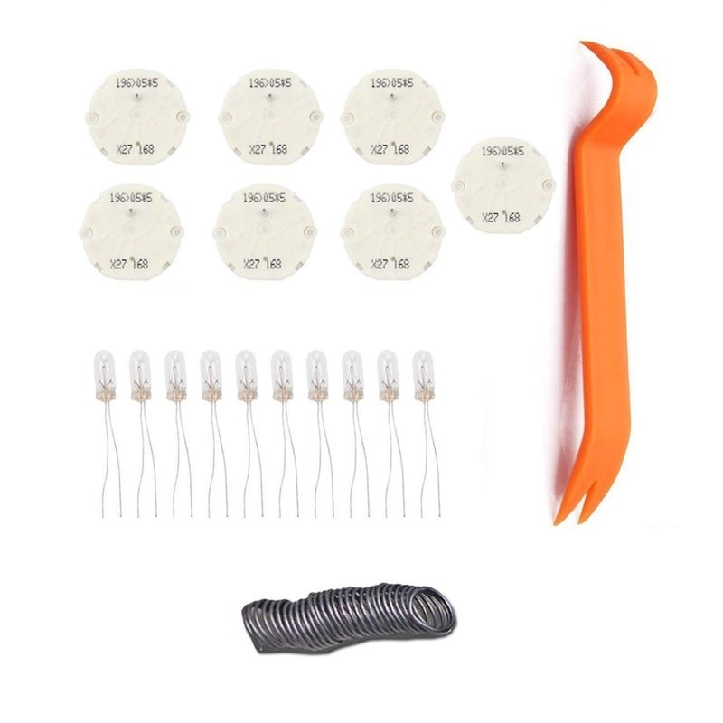 Dr.Roc Instrument Cluster Gauge Stepper Motor Repair Kit X27 168 with 7 Motors,10 Backlight Bulbs,1 Remove Tool,Flux Rosin Core Solder Compatible with Chevy Silverado Tahoe GM GMC Sierra Yukon - Image 1